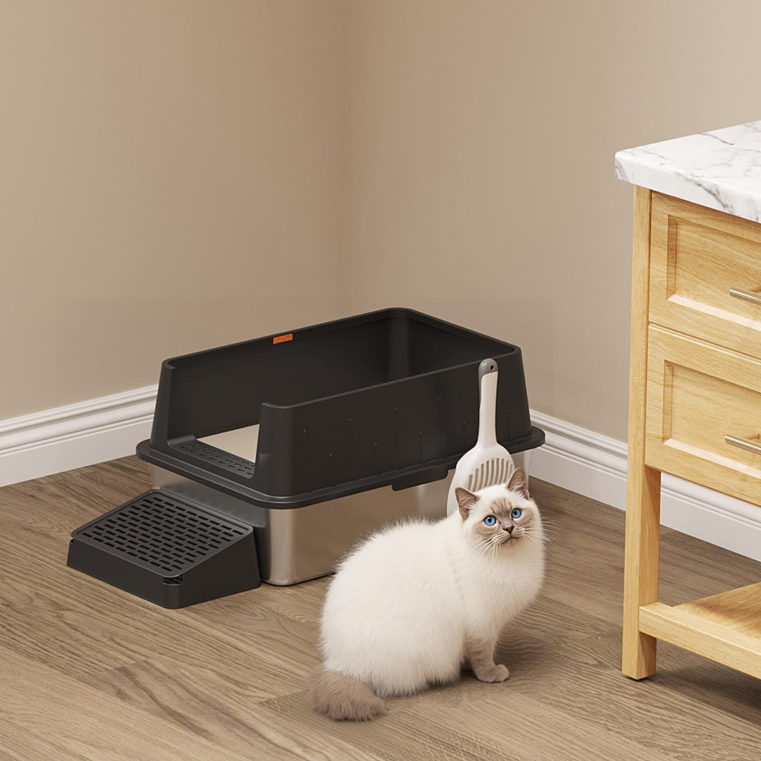 Katzentoilette Edelstahl offen 60x40x39cm bis 13,6kg mit Schaufel - Bild 7