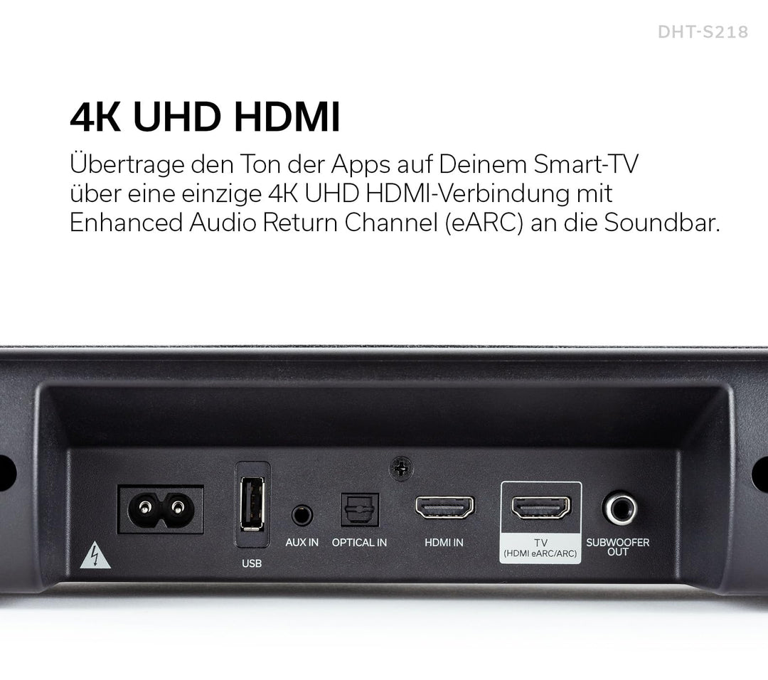 Soundbar 2.1 Dolby Atmos mit integrierten Subwoofern, 60mm flach - Bild 5