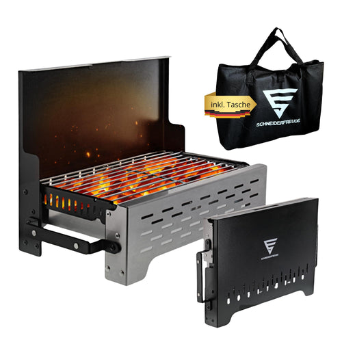 Klappgrill Camping mit Tasche DEKRA-zertifiziert Holzkohle