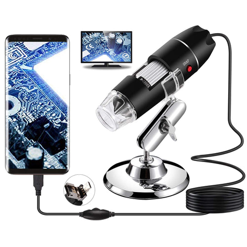USB Digital Mikroskop 40x-1000x mit 8 LED für PC und Android