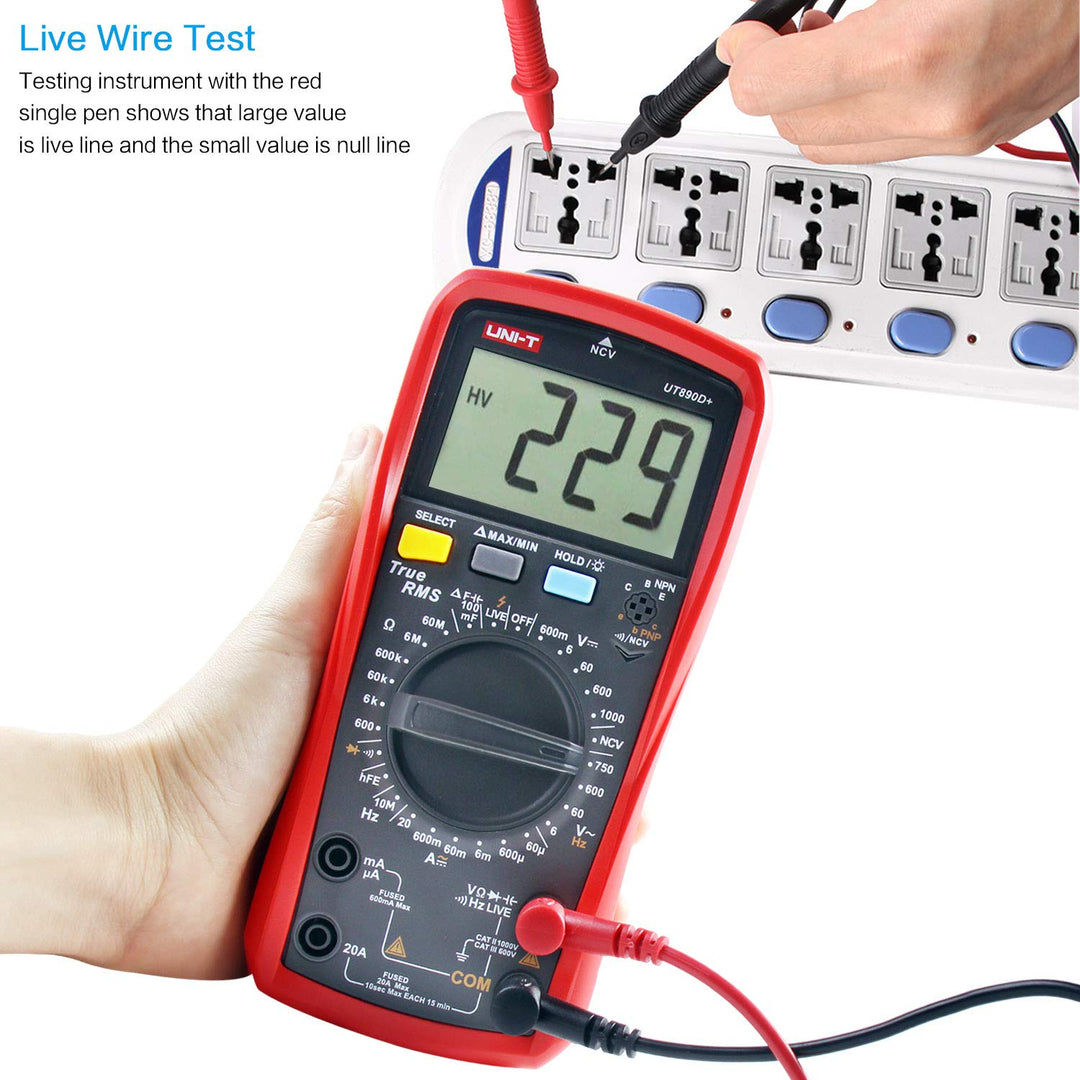 Multimeter True RMS AC/DC mit NCV Phasenerkennung und LCD-Beleuchtung - Bild 3
