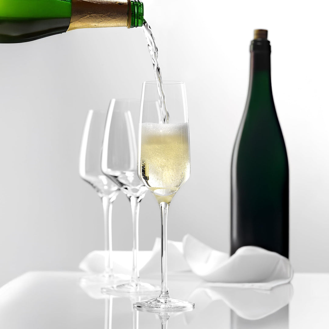 Sektgläser Kristallglas 190 ml 6er-Set für Champagner &amp; Prosecco - Bild 6