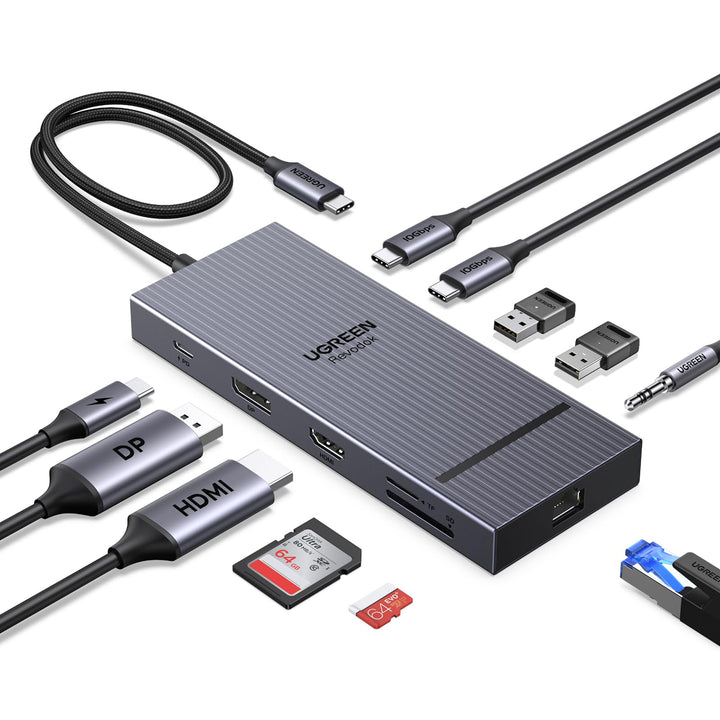 Docking Station Dual Monitor 4K USB-C mit 100W PD &amp; Gigabit-Ethernet