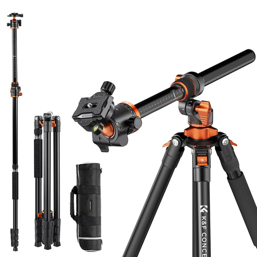 Kamera-Dreibeinstativ 230cm mit 360°-Kugelkopf und Monopod-Funktion