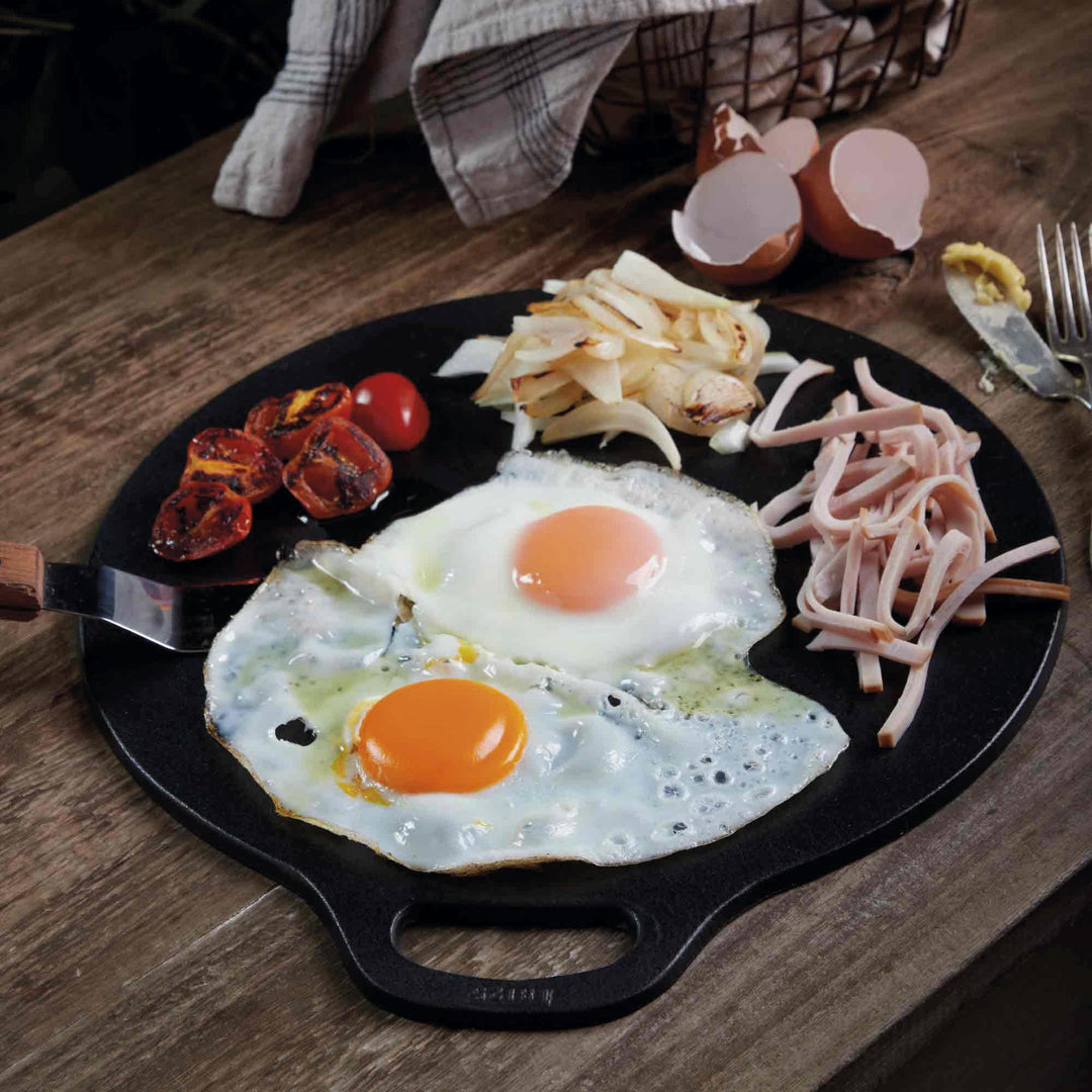 Gusseisen Grillplatte 38cm PTFE-frei für Induktion, Gas, Ofen - Bild 7