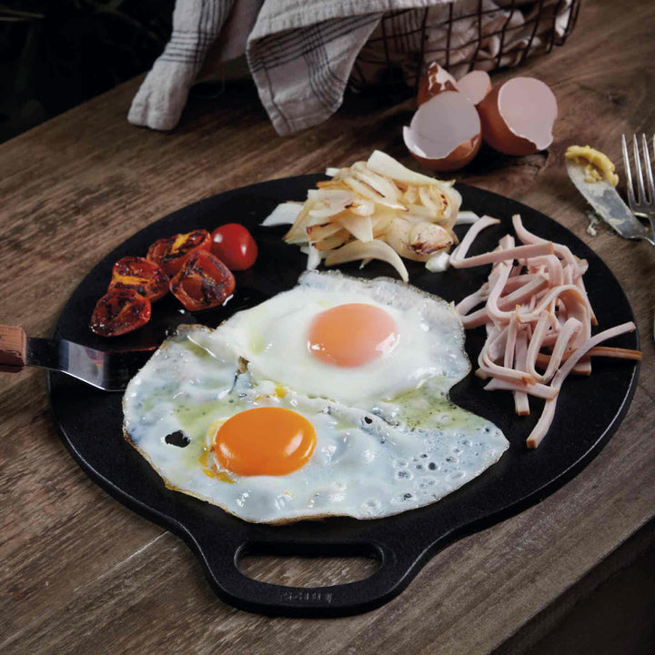 Gusseisen Grillplatte 38cm PTFE-frei für Induktion, Gas, Ofen - Bild 7