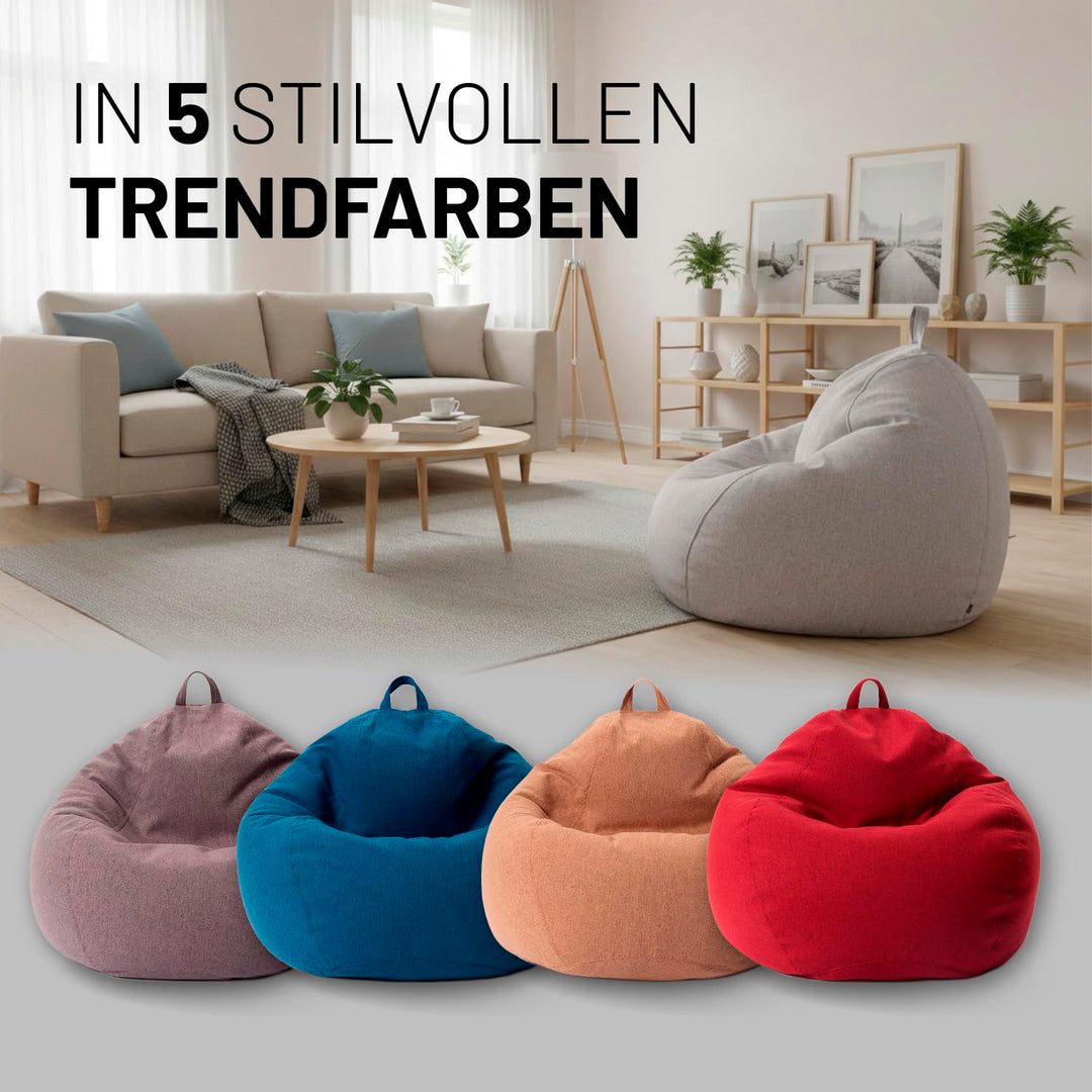 Sitzsack Indoor EPS-Füllung 80x90x50cm 185L für Kinder &amp; Erwachsene - Bild 7
