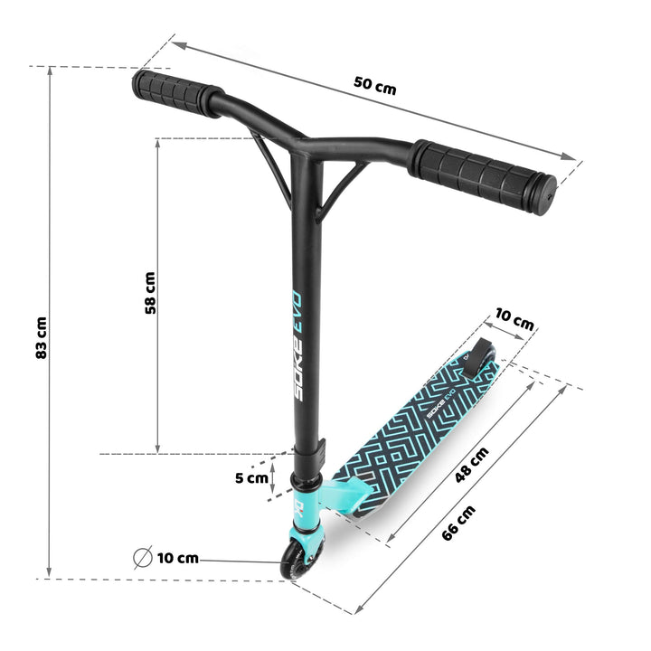 Stunt Scooter Aluminium mit ABEC-9 Lager, 100mm PU-Räder, Y-Bar - Bild 9