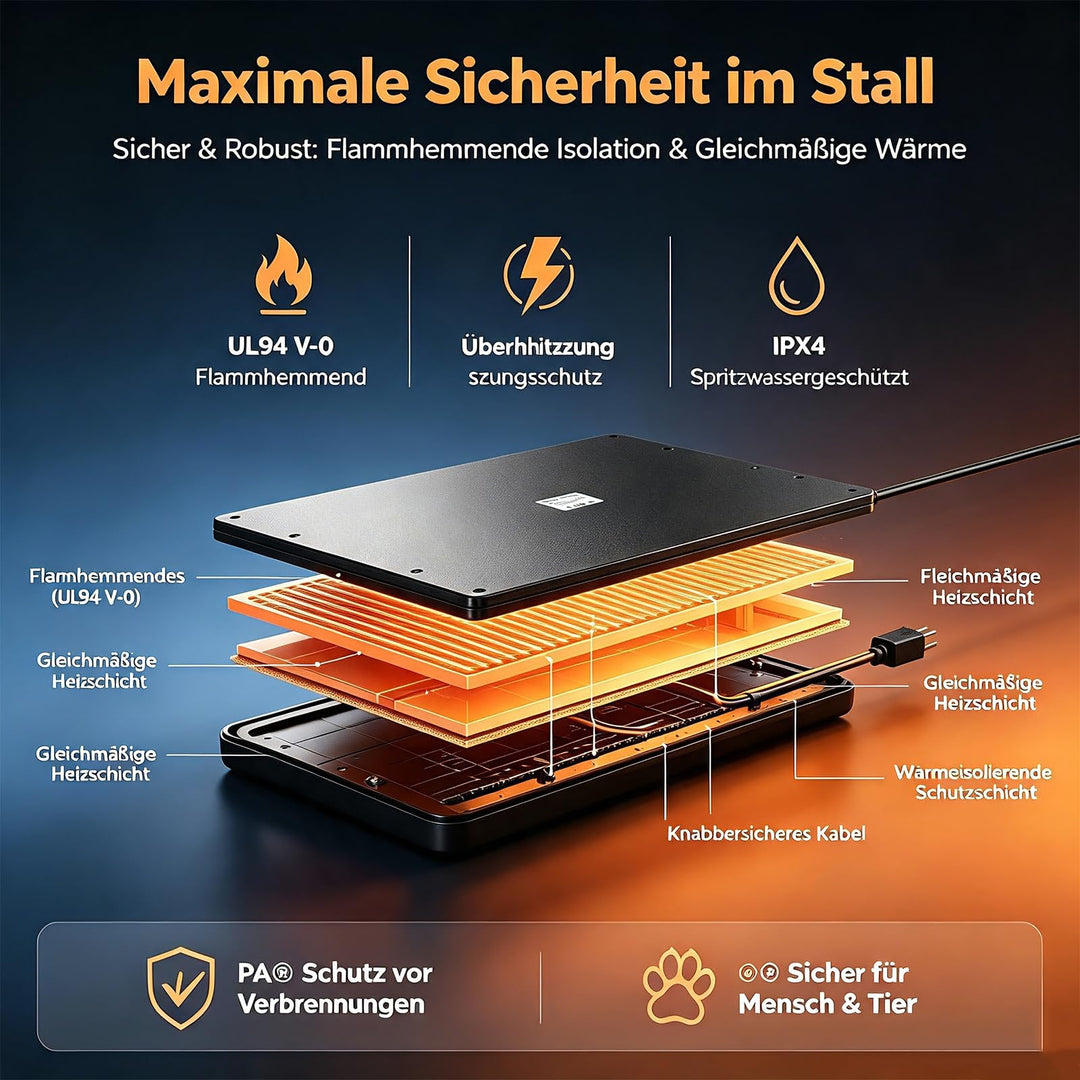Wärmeplatte Küken 110W 40x30cm höhenverstellbar 5–80°C - Bild 7