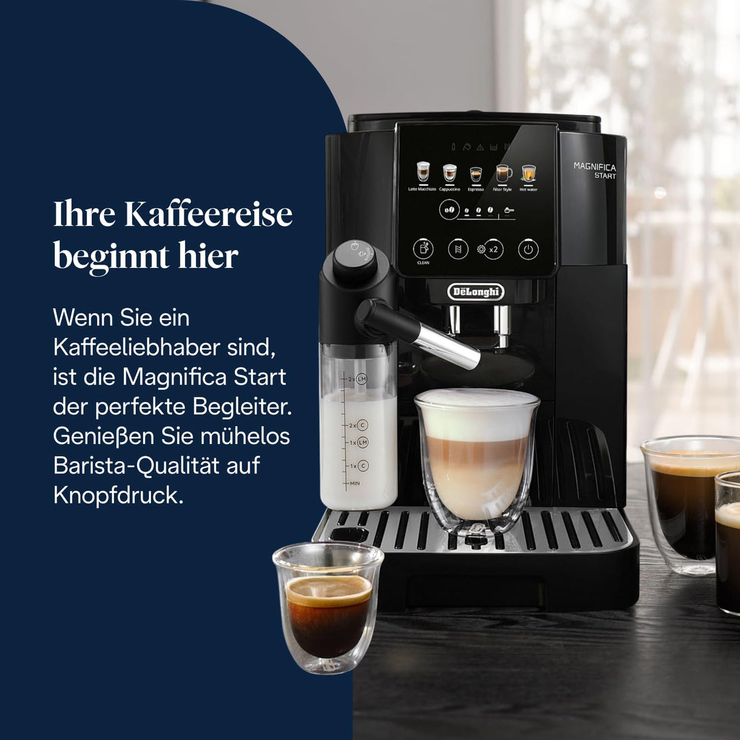 Kaffeevollautomat mit Milchsystem 5 Getränke schwarz schmal - Bild 2