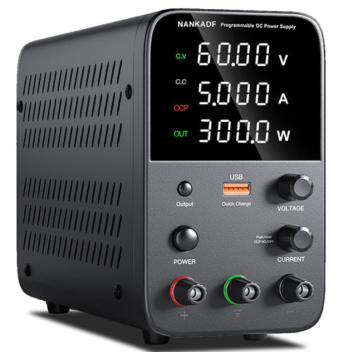 Labornetzgerät 0-60V 0-5A DC regelbar mit 4-stelliger LED-Anzeige