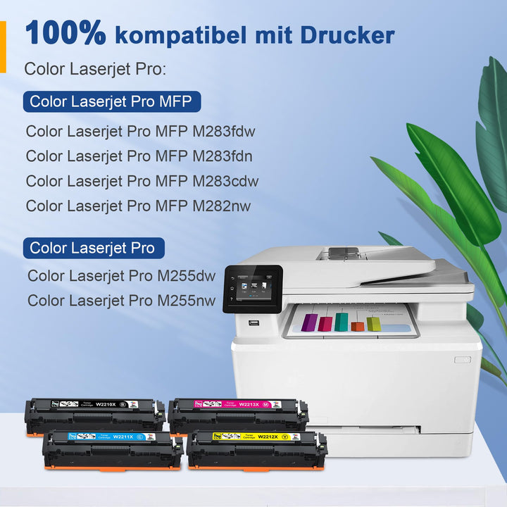 Toner kompatibel HP 207X Schwarz + Farbe 4er-Pack mit Chip - Bild 5