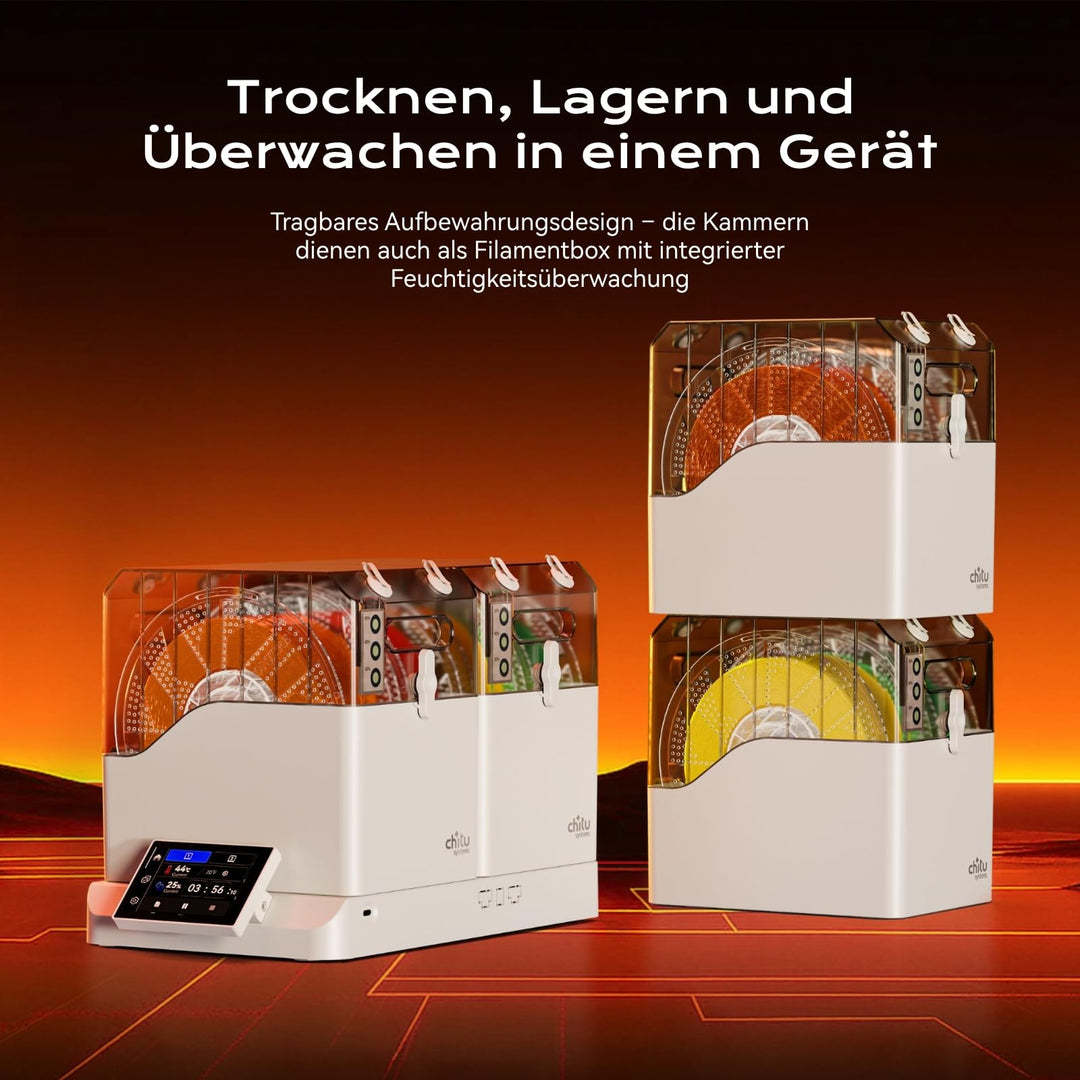Filament Trockner 4 Spulen 2 Kammern für 3D Drucker PLA ABS PETG - Bild 7