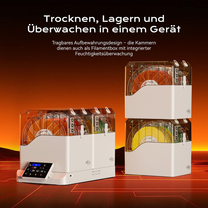 Filament Trockner 4 Spulen 2 Kammern für 3D Drucker PLA ABS PETG - Bild 7