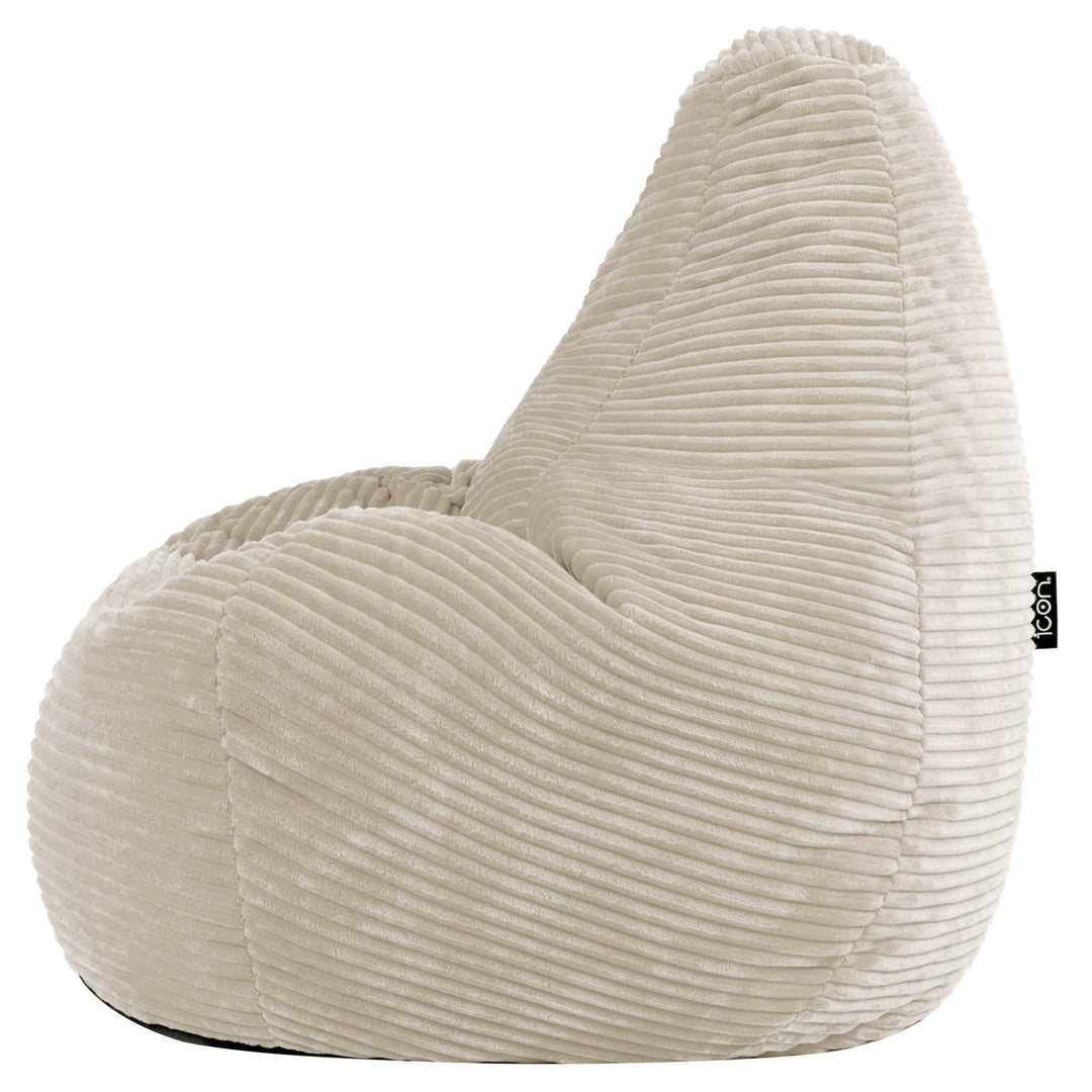 Sitzsack Kinder Cord mit hoher Rückenlehne inkl. Füllung, Beige - Bild 6