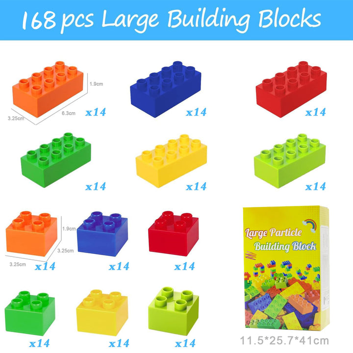 Grosse Bausteine Set 168 Teile ABS-Kunststoff für Kinder ab 3 - Bild 3