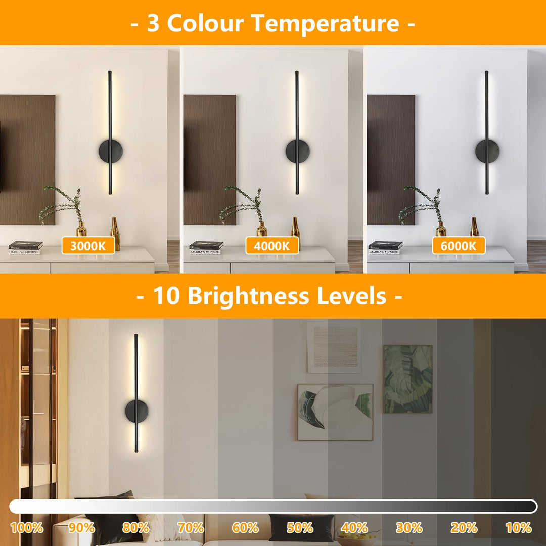 LED Wandleuchte kabellos 60 cm dimmbar 3000–6000 K 2er-Set - Bild 3