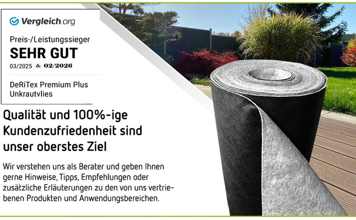 Unkrautvlies 180 g/m² Polyester &amp; Polypropylen 50x1 m Garten - Bild 8