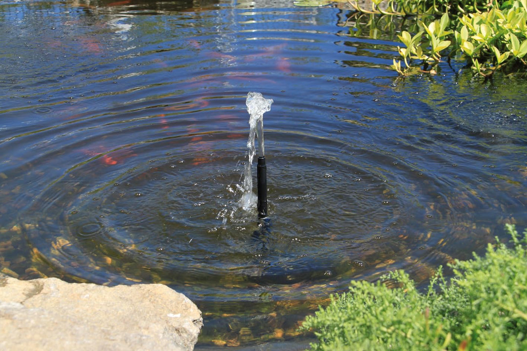 Teichpumpe 12V DC 470 l/h mit Sprinklerset für Gartenteich - Bild 7