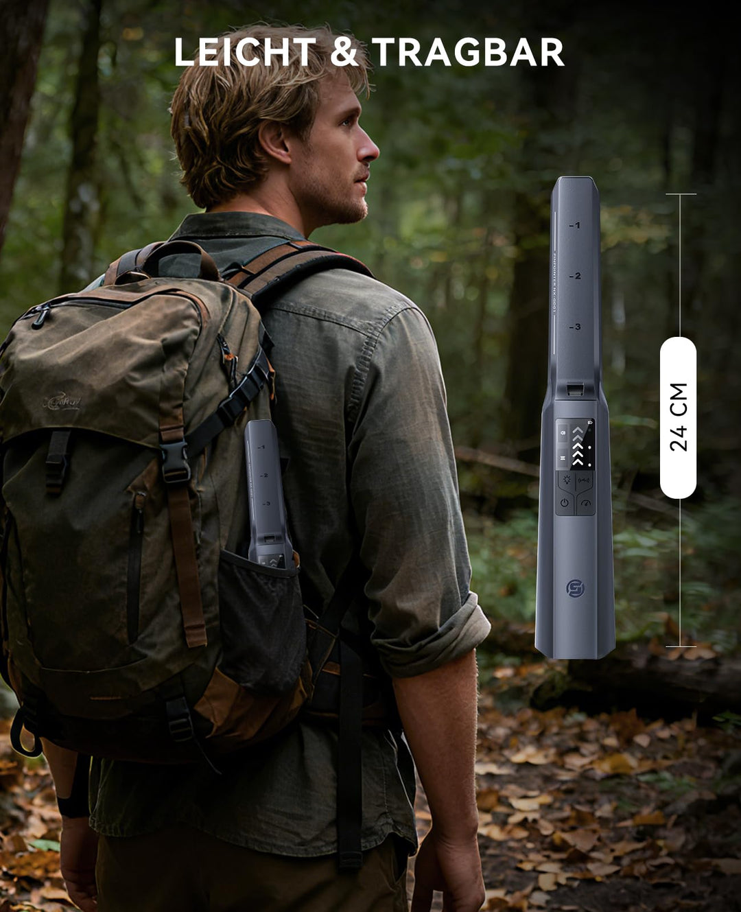 Pinpointer Metalldetektor IP68 wasserdicht, LCD, 4 Modi, 800mAh - Bild 6
