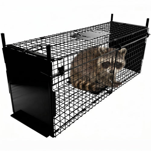 Tierlebendfalle Doppeltür Stahl 105x40x31 cm für Wildtiere