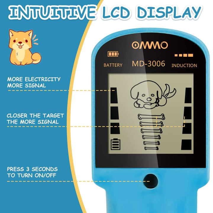 Metalldetektor Kinder azurblau mit LCD-Display, 46–96 cm - Bild 3