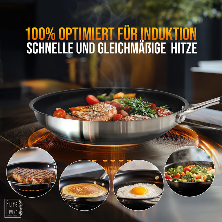 Bratpfanne 28 cm Induktion Antihaft 3-lagig ofenfest spülmaschinenfest - Bild 7