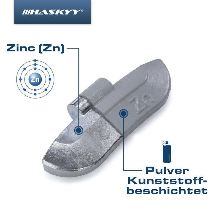 Auswuchtgewichte Stahlfelgen 225-tlg. Sortiment Zink 5–30g im Koffer - Bild 3
