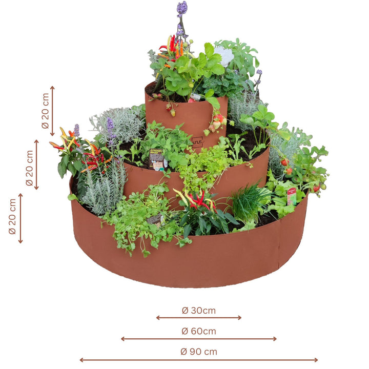 Kräuterspirale Edelrost 3 Ebenen Metall für Garten &amp; Terrasse - Bild 8