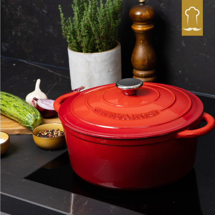 Gusseisen Cocotte emailliert 26 cm 4,7 L für alle Herdarten - Bild 9