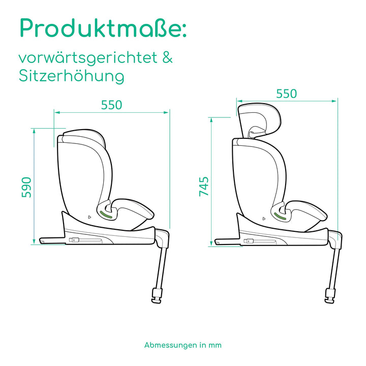 Kindersitz 360° drehbar i-Size Gr. 0-3 ab Geburt bis 150 cm - Bild 7