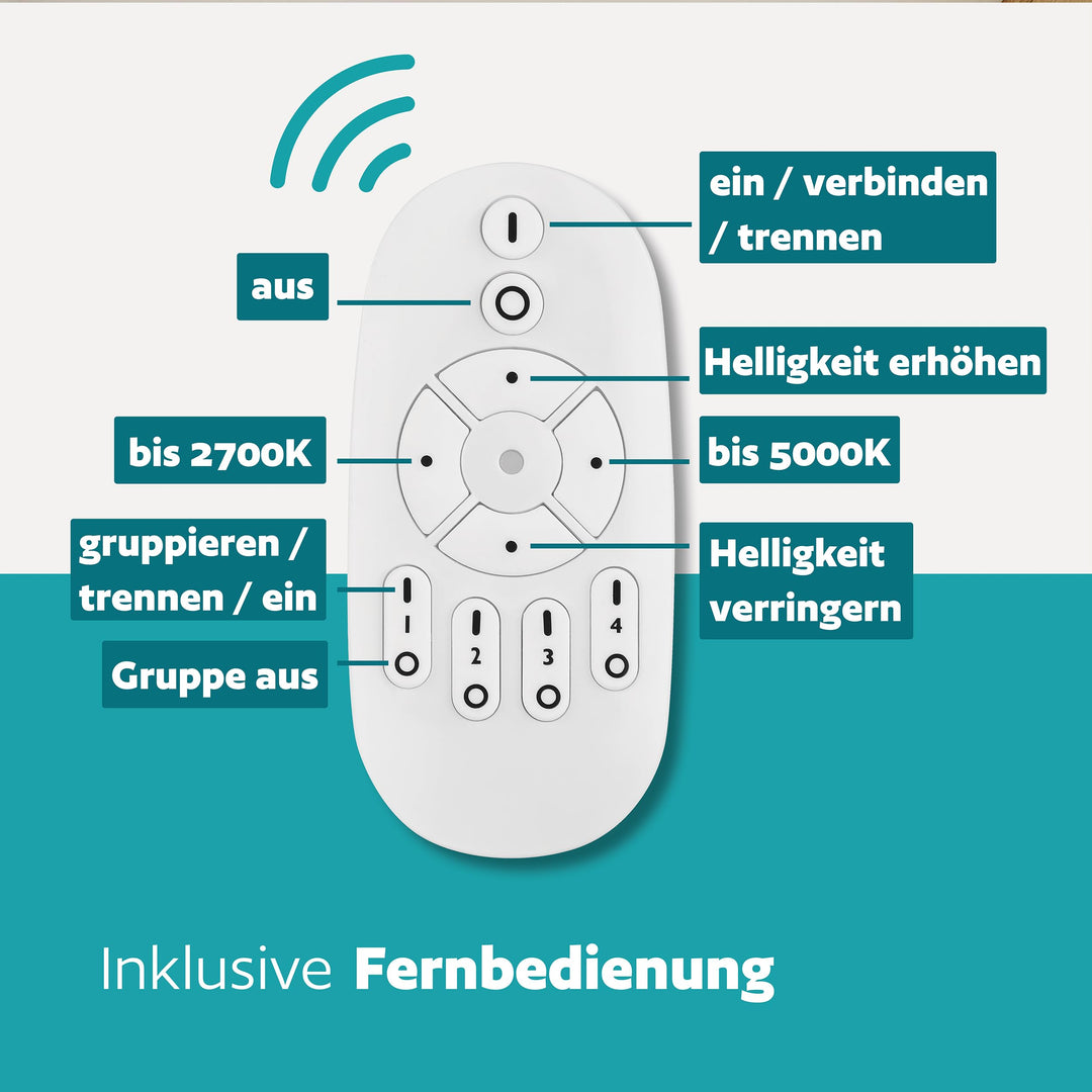 LED Deckenleuchte 100cm dimmbar mit Fernbedienung 3200 Lumen - Bild 5