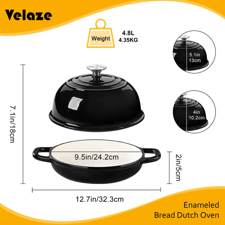 Gusseisen Brotbacktopf emailliert 4,8 L 26 cm Dutch Oven - Bild 2