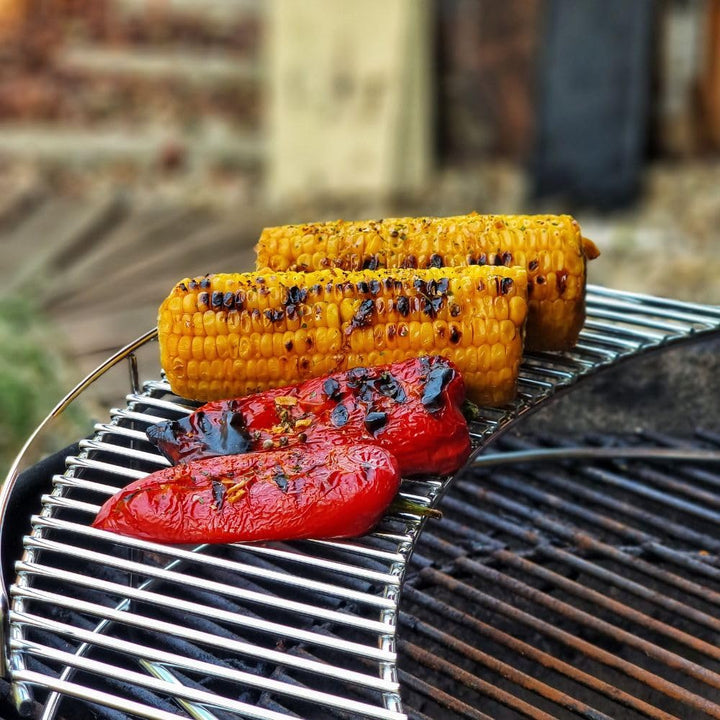 Warmhalterost Kugelgrill verchromt 45x14cm 2. Ebene 57cm Grills - Bild 2