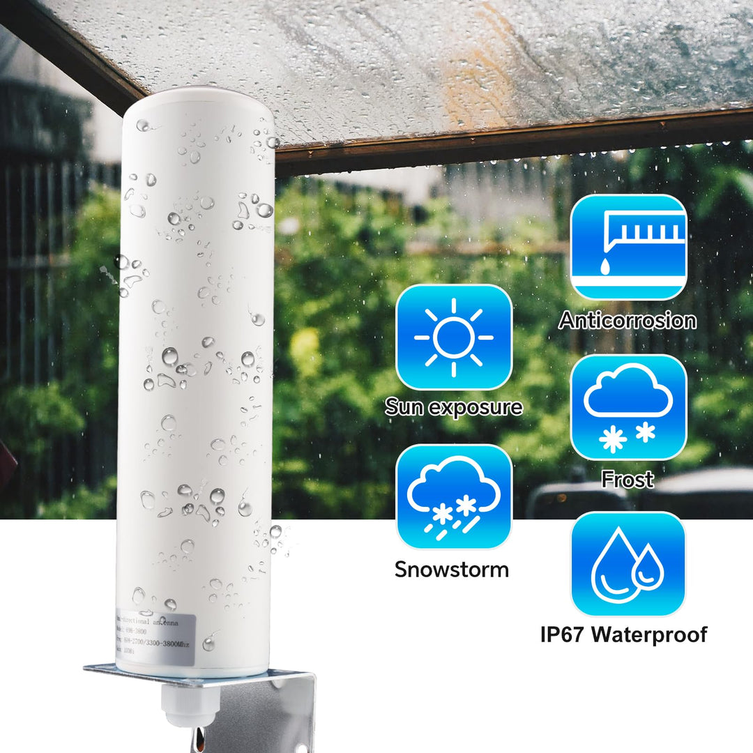 LTE Aussenantenne Omnidirektional 10dBi 4G 5G 698-3800MHz mit 5m Kabel - Bild 5