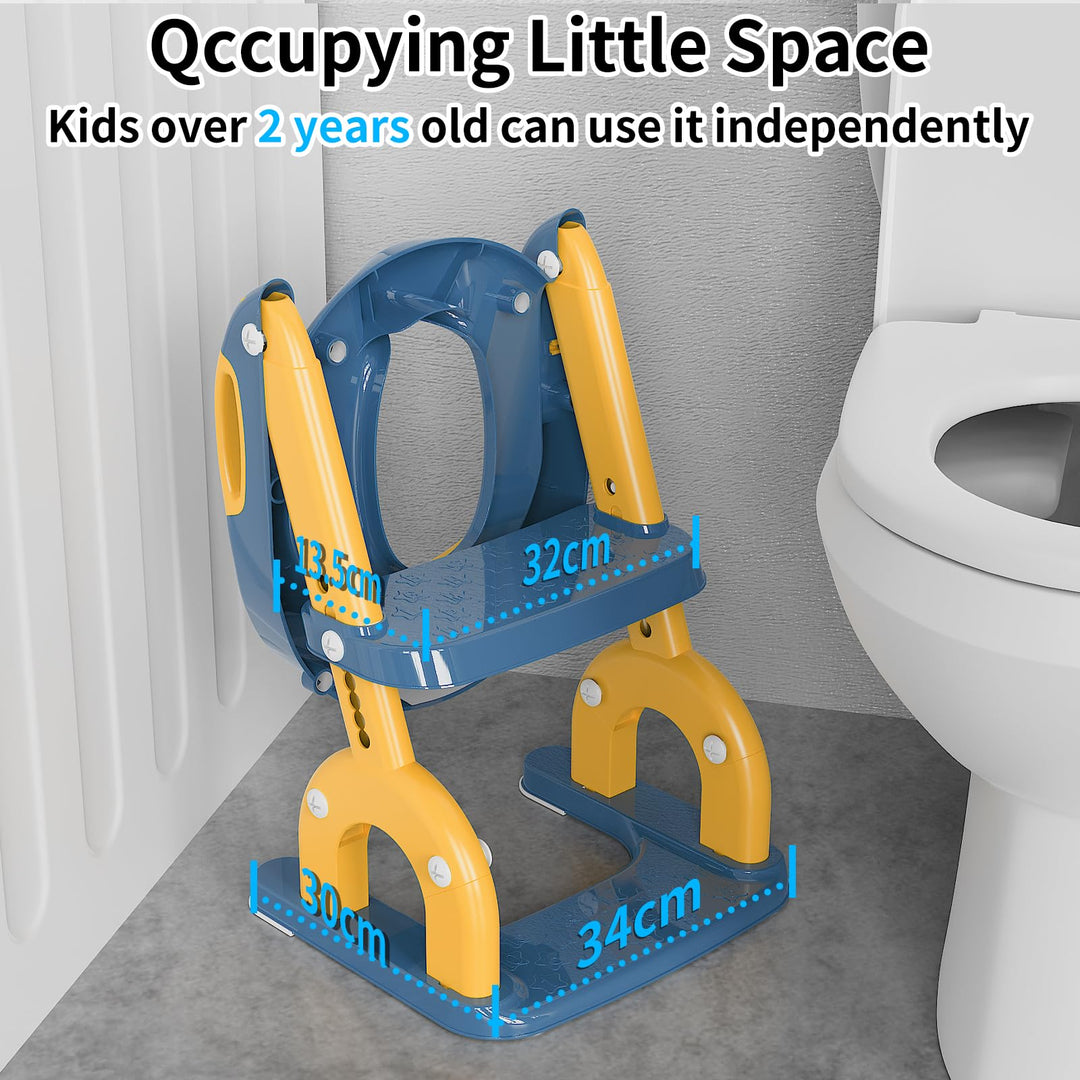 Toilettensitz Kinder mit Treppe 2-in-1 klappbar für Kleinkinder - Bild 4
