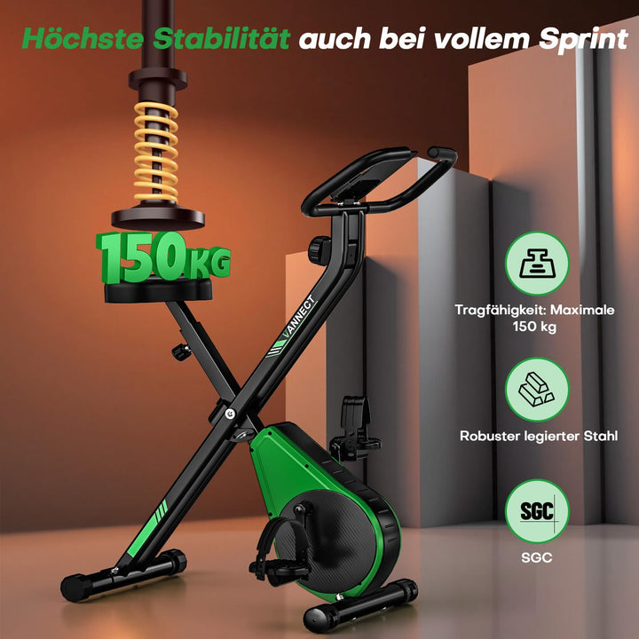 Heimtrainer Fahrrad klappbar 16-stufig Magnetwiderstand bis 150 kg - Bild 3