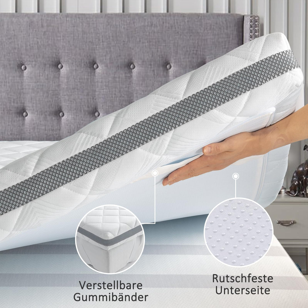 Matratzentopper Kaltschaum mit Gel 160x200cm H3/H4 10cm - Bild 4