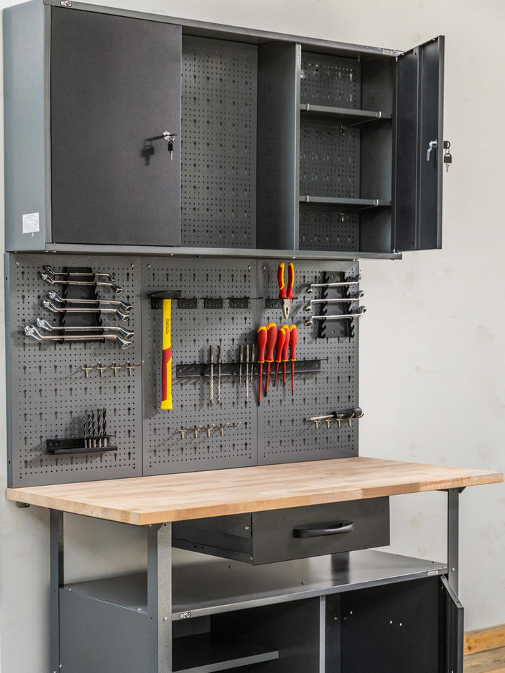 Werkzeug-Hängeschrank Metall abschliessbar 120 cm Werkstatt - Bild 2