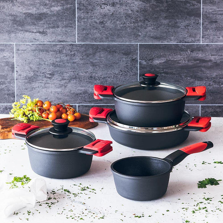 Grillplatte glatt Aluminiumguss 40 cm Induktion Antihaft - Bild 4