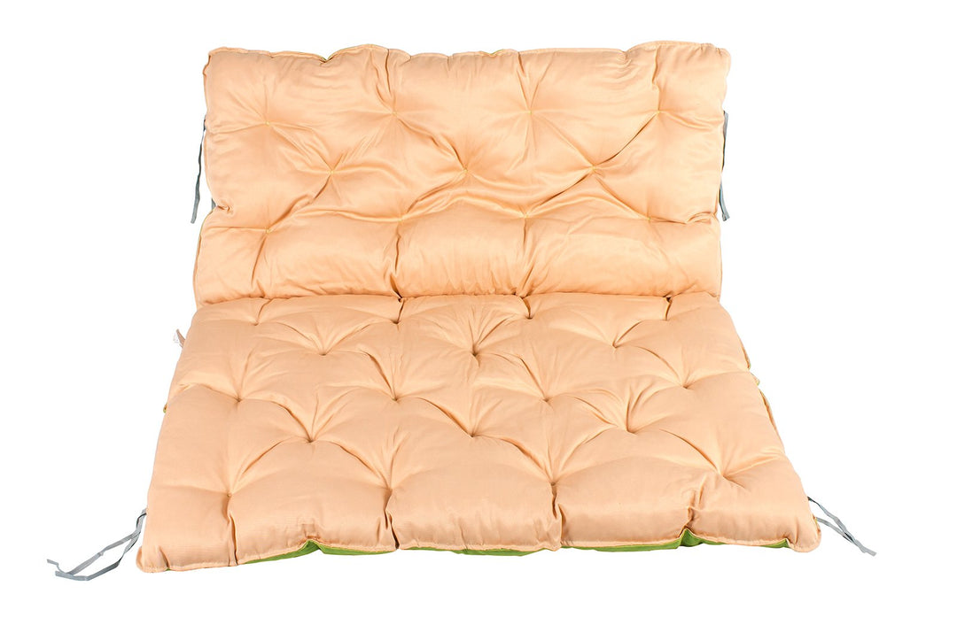 Wendekissen Gartenpalette mit Rückenlehne 120x140x12 cm Grün-Beige - Bild 5