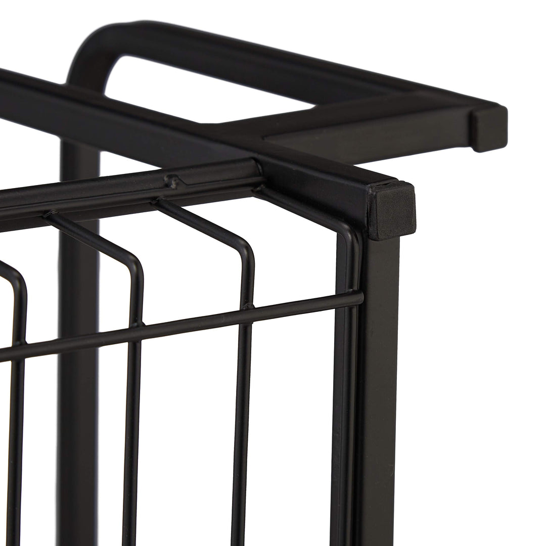 Küchenregal Arbeitsplatte 3 Ebenen Metall schwarz mit Besteckhalter - Bild 9