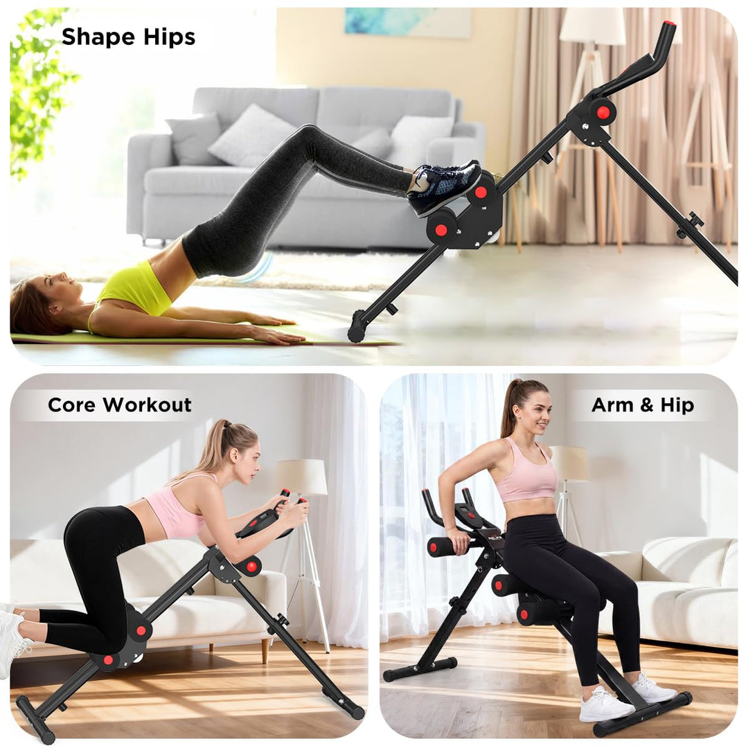 Bauchtrainer klappbar Stahl 180 kg Ganzkörper-Heimtraining - Bild 3