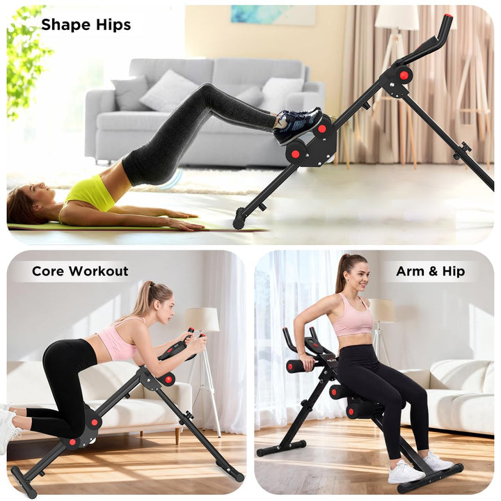 Bauchtrainer klappbar Stahl 180 kg Ganzkörper-Heimtraining - Bild 3