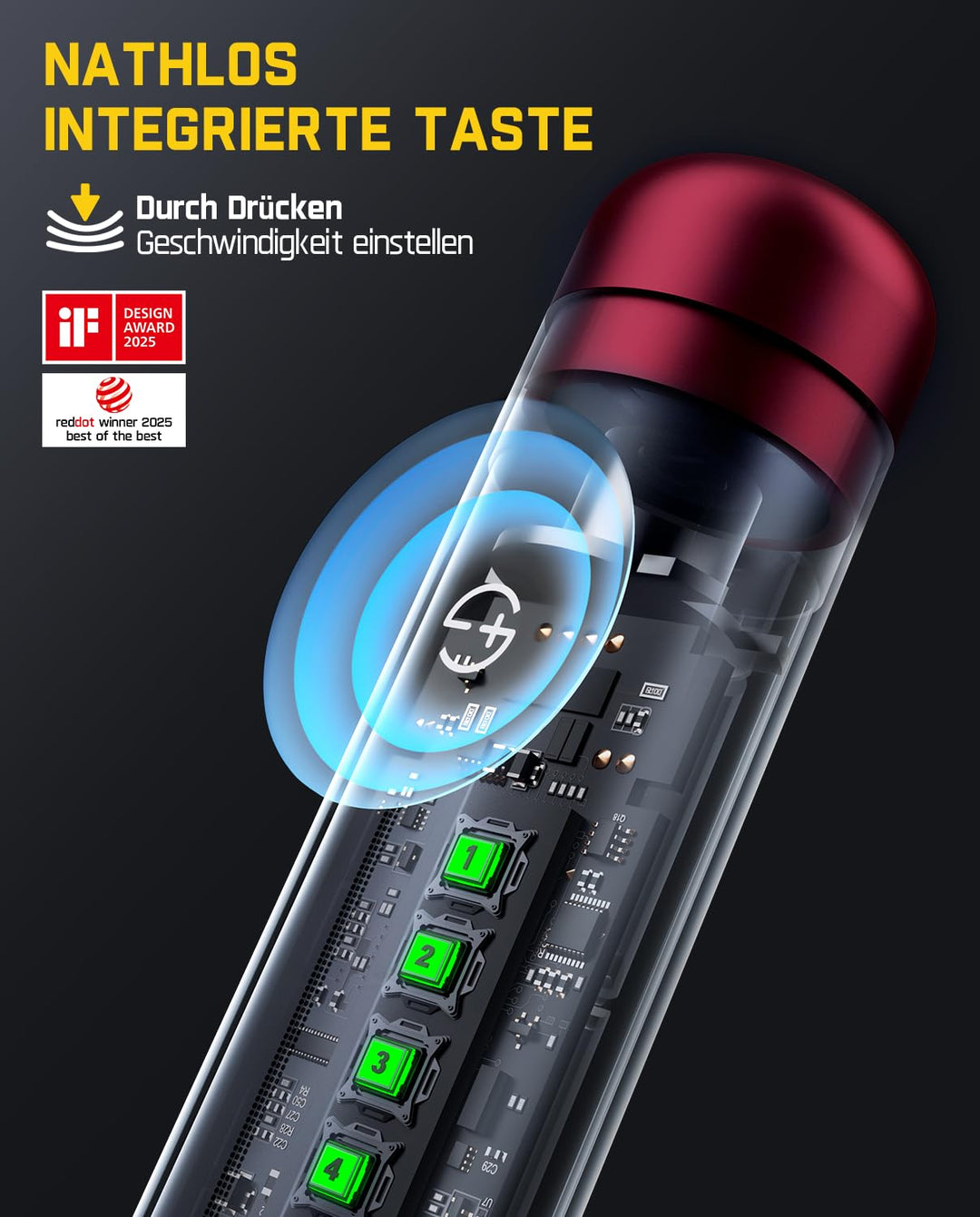 Akku-Multifunktionswerkzeug Mini 100g mit 5 Stufen &amp; LED-Anzeige - Bild 6