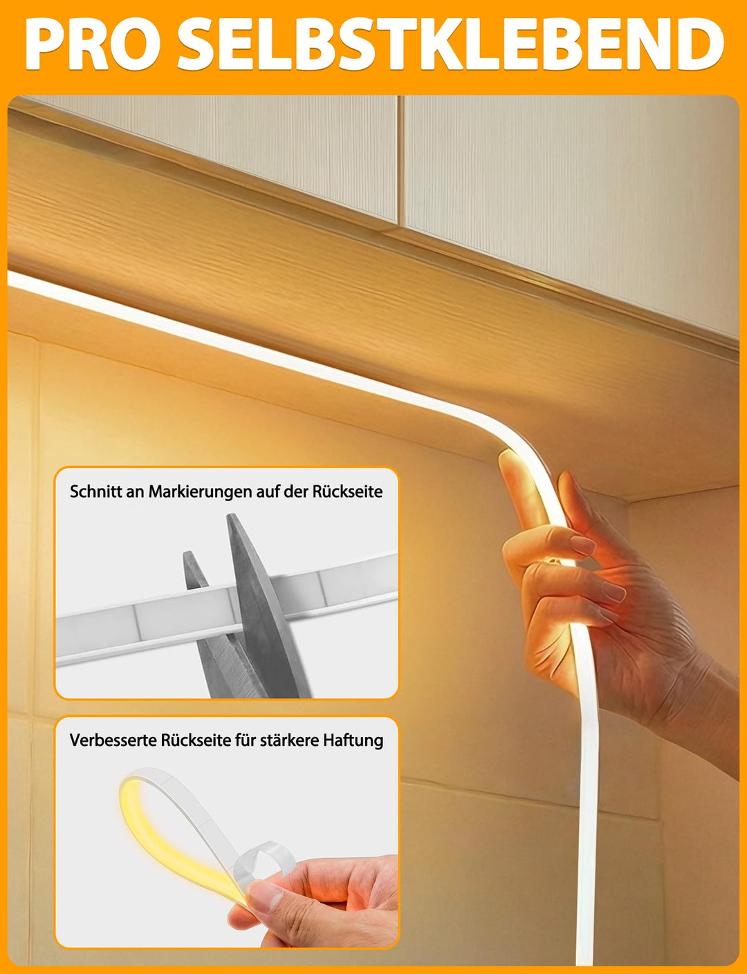 COB LED Streifen 10m Warmweiss Dimmbar IP65 mit Fernbedienung - Bild 4