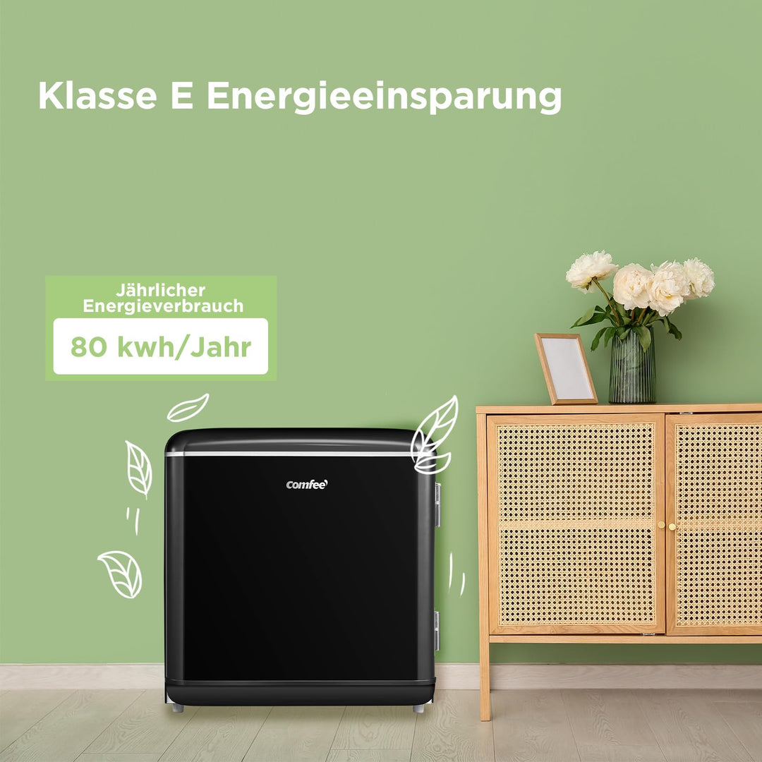 Mini-Kühlschrank Retro 47 Liter schwarz für Büro und Schlafzimmer - Bild 8