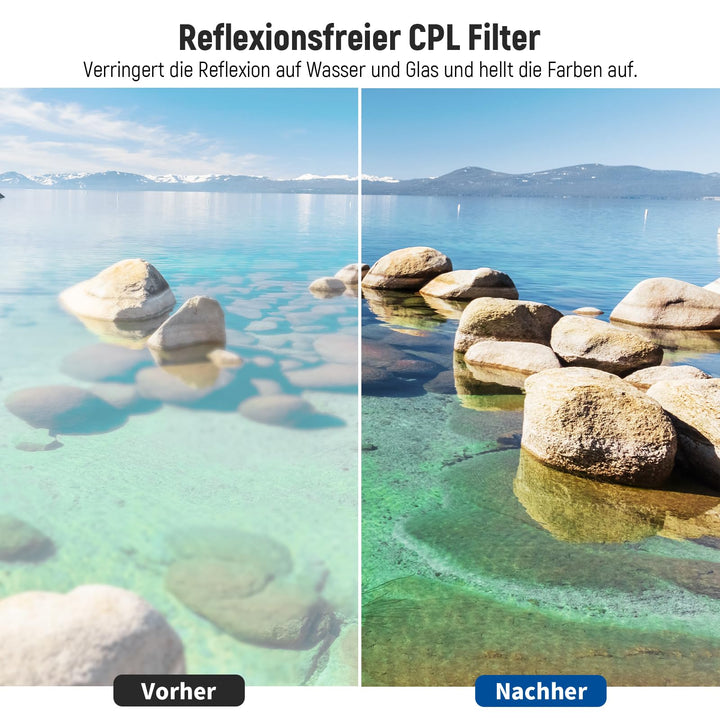 Objektivfilter Set 58mm UV CPL FLD ND2/4/8 mit Blenden 9-teilig - Bild 4