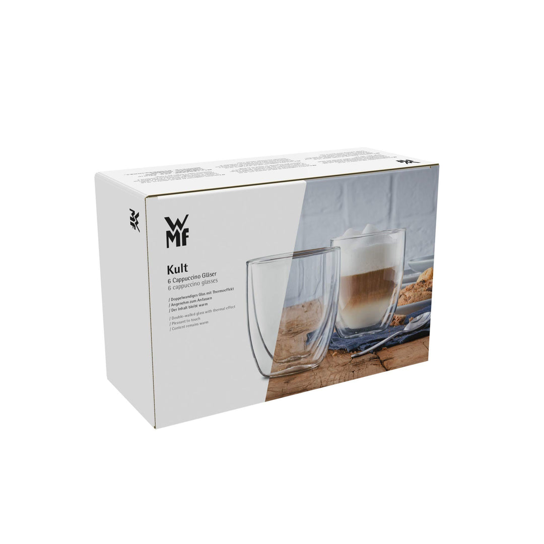 Doppelwandige Cappuccino Gläser 250ml Borosilikatglas 6er Set - Bild 10