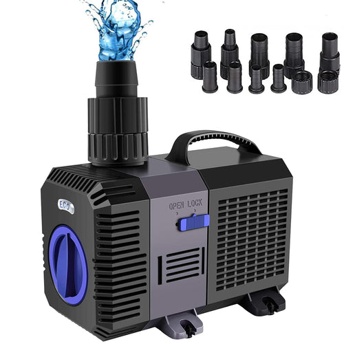 Teichpumpe 3000 L/h 10W für Koiteich und Bachlauf